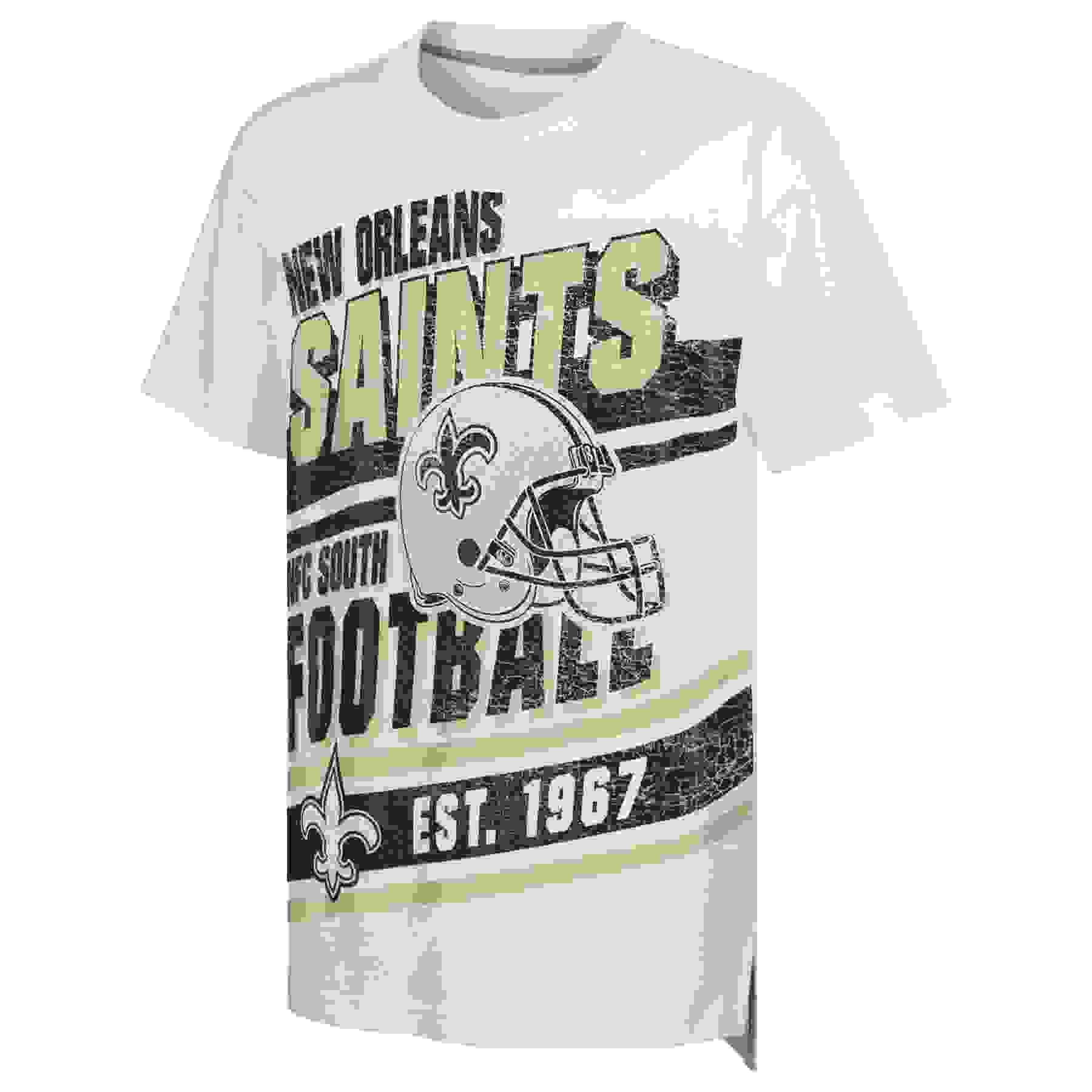 Gen 2 by Outerstuff New Orleans Saints Get Loud Big Kids' White Tee
